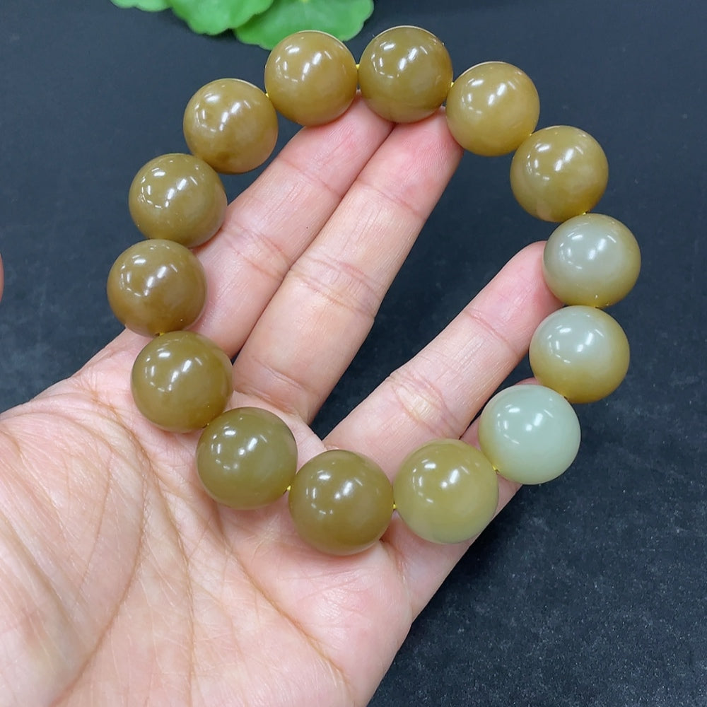 Hetian Jade Bracelet, Approx. 15.9mm, Total Weight Approx. 89.6g