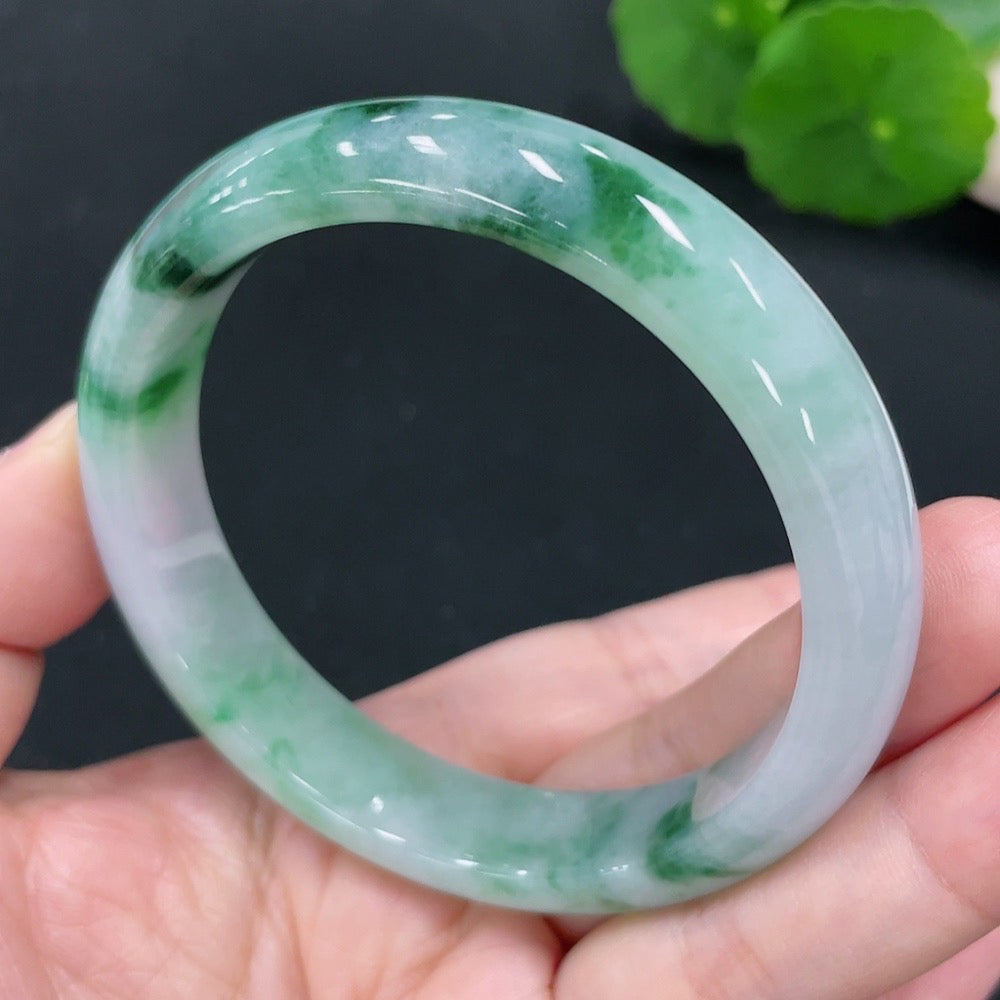 Jadeite Round Bangle . | Huiliu Certified