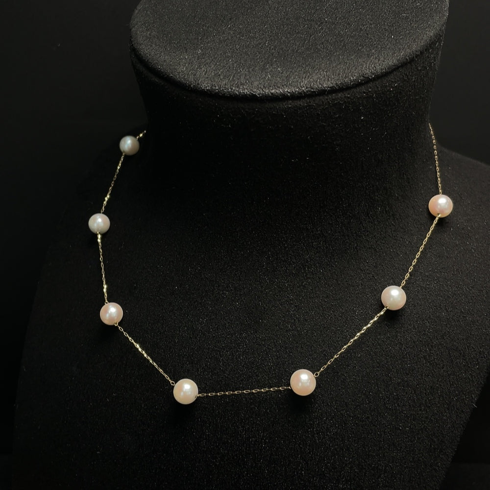 Seawater Pearl Necklace 18K Gold Total Weight Approx. 4.54g Size About 7mm