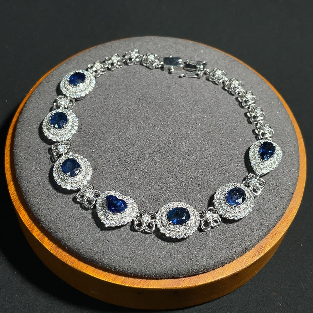 Sapphire Bracelet Non-Diamond 18K Gold