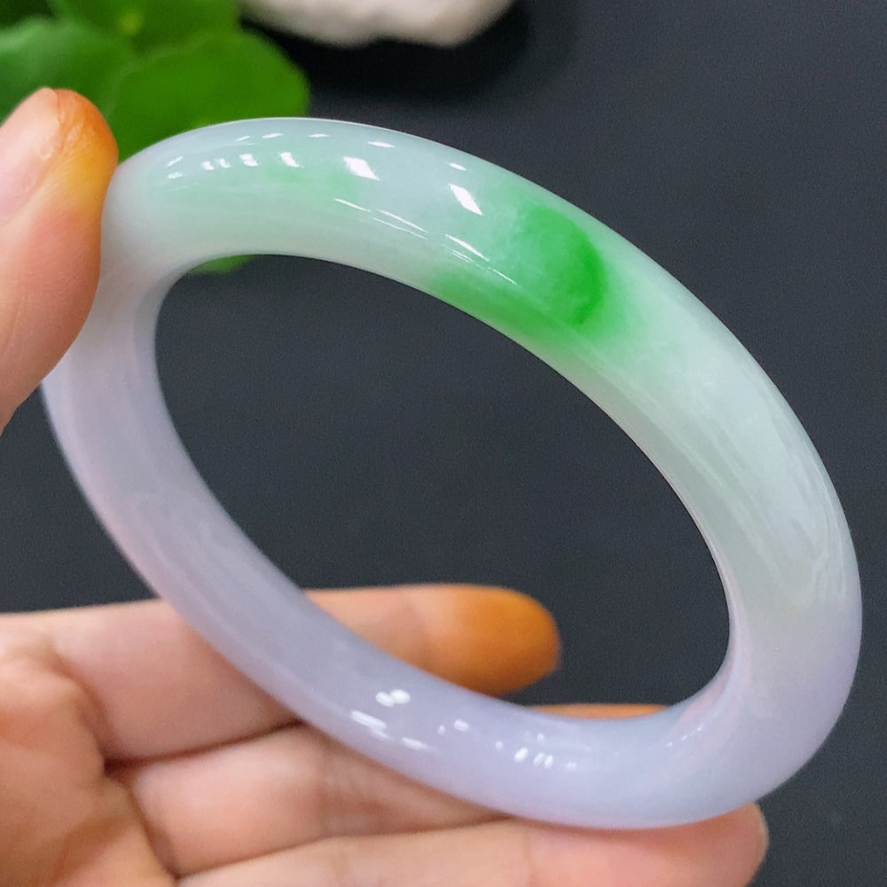 Jadeite Round Bangle mm Approximately | Huiliu Certified