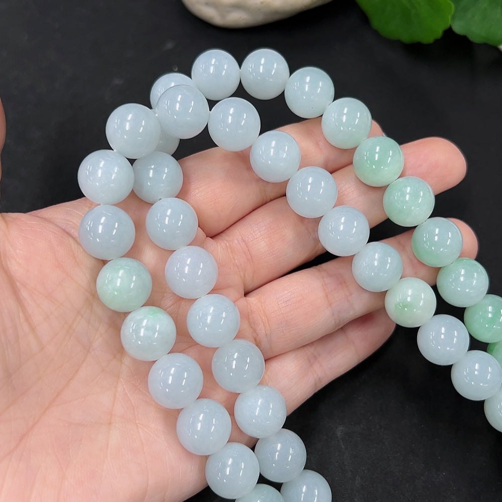 Jadeite Beaded Necklace Approx. 12mm Total Weight Approx. 172.8g (Non-gold Inlaid)