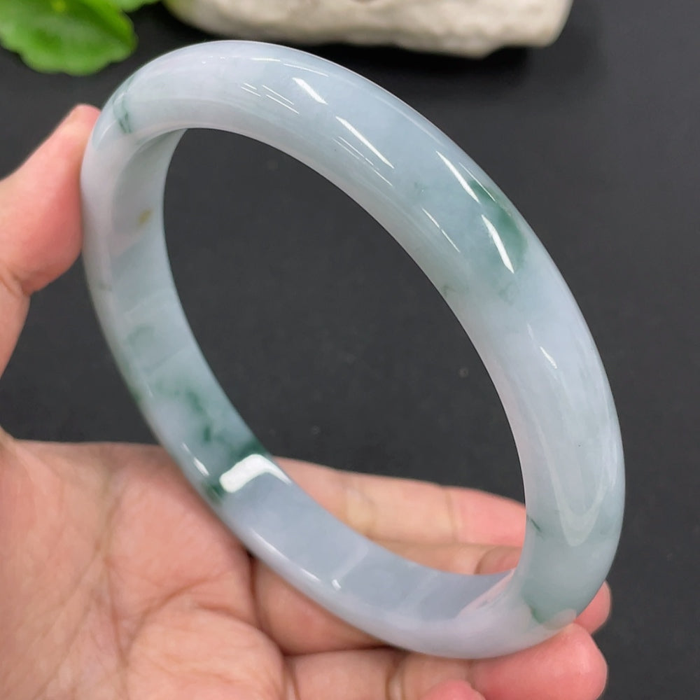 Jadeite Round Bangle Total Weight About 92.6g Size 78.6