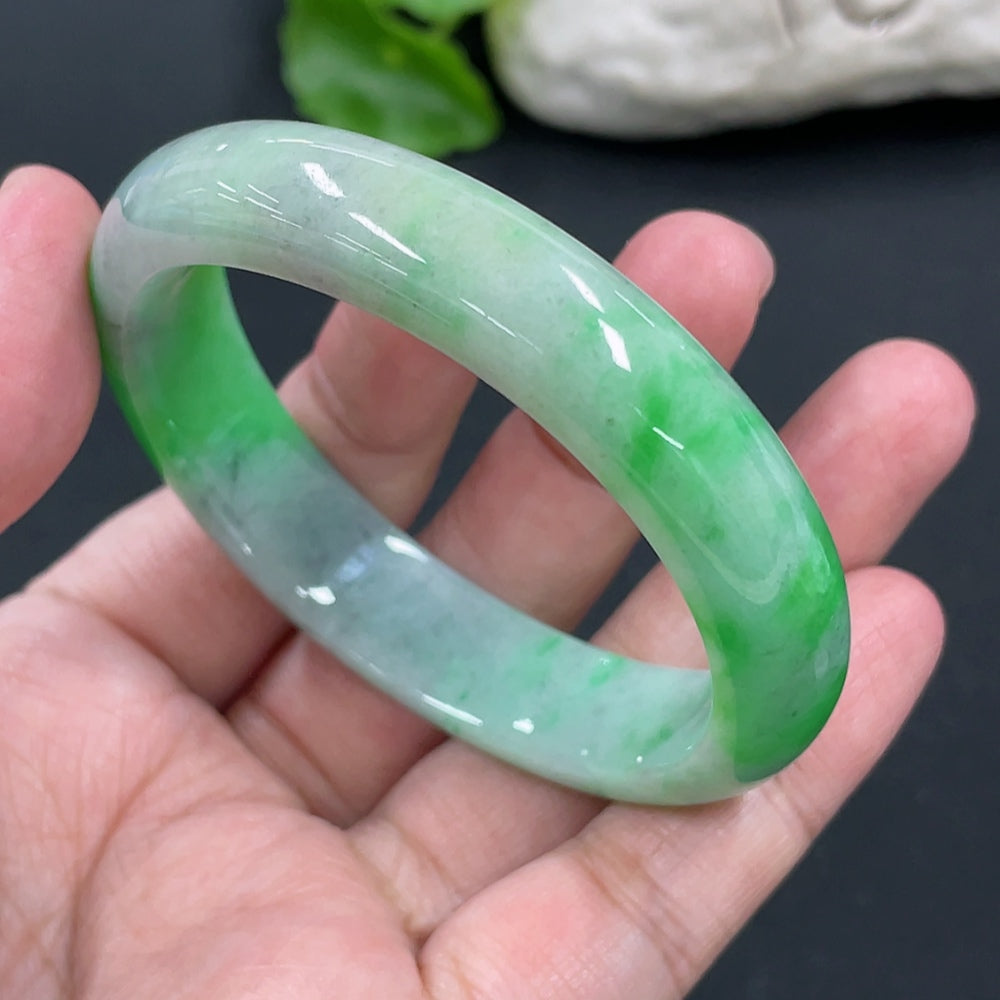 Jadeite Concubine Bracelet Total Weight Approx. 44.9g Size 53.5/47.6
