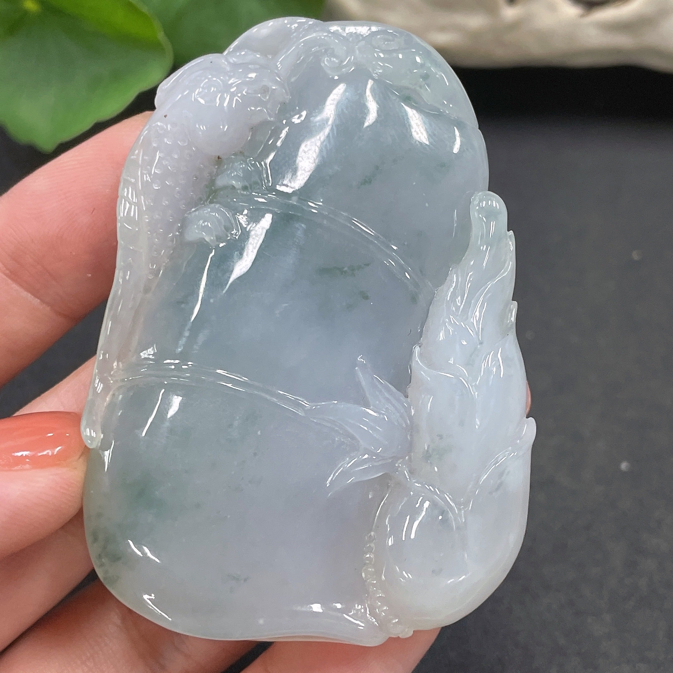 JadeiteBamboo Pendant