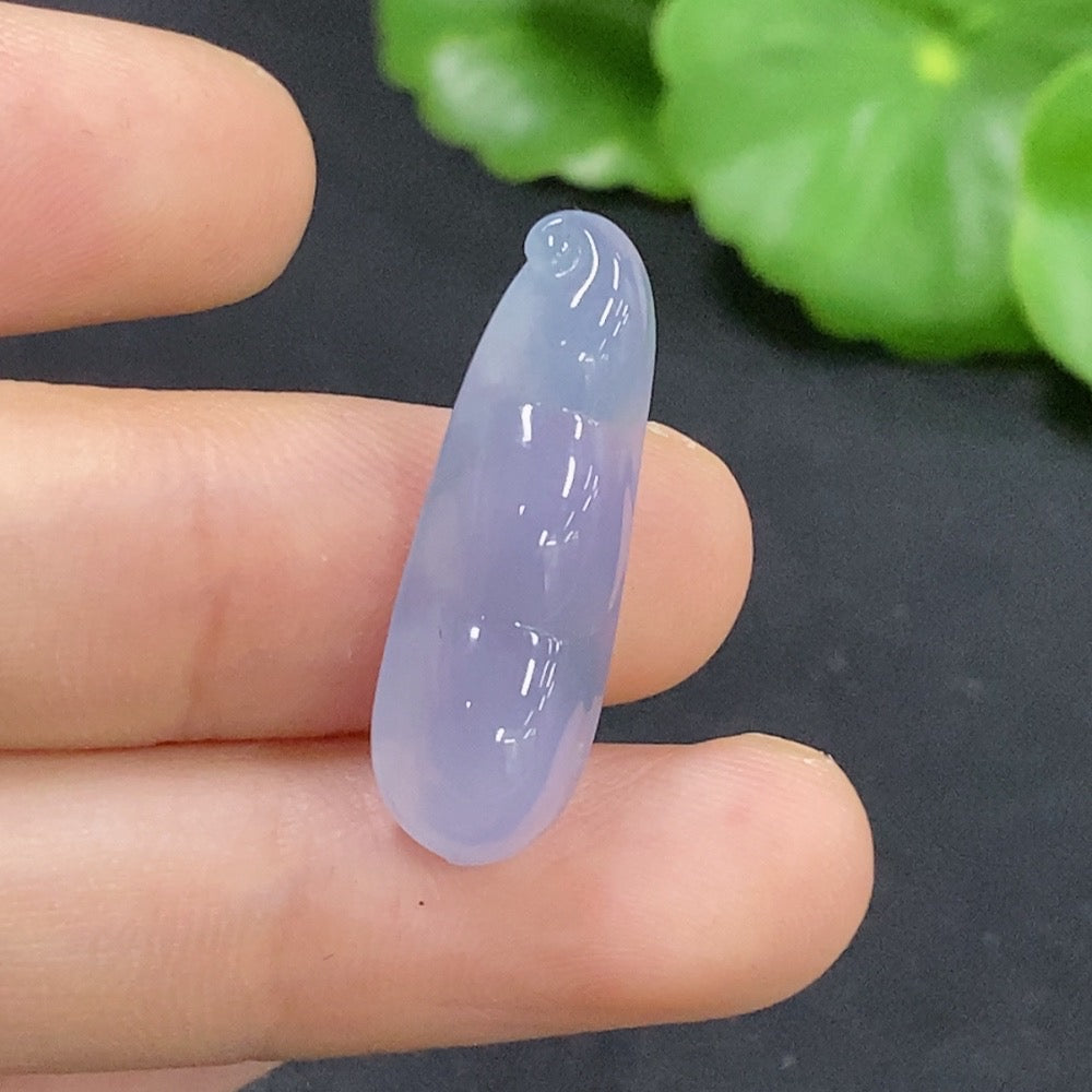 Jadeite Lucky Bean Inlay Piece