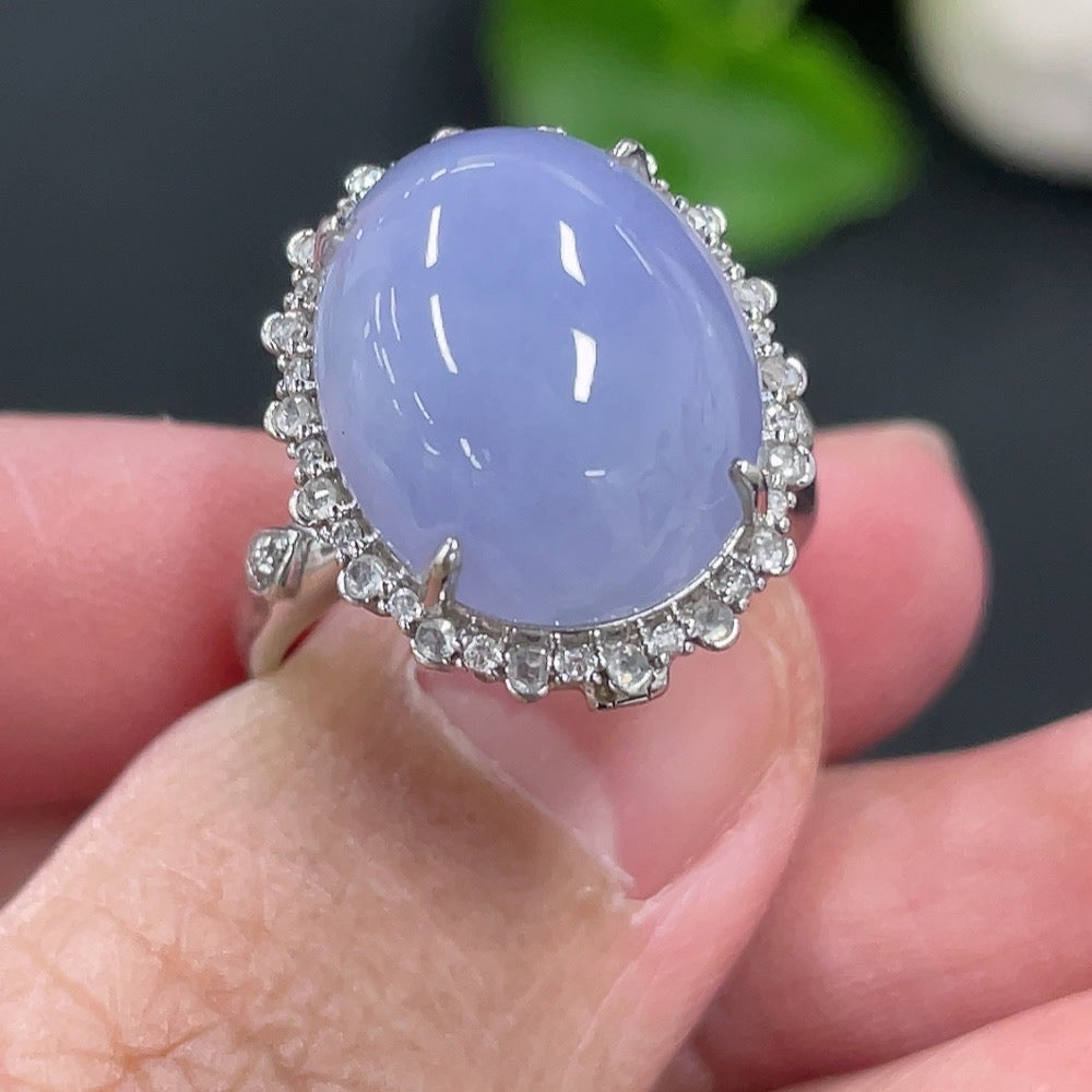 Jadeite Cabochon Ring and Pendant Convertible Set, 18K Gold Setting, Size 14, Total Weight Approx. 6.15g, Accented with Diamonds