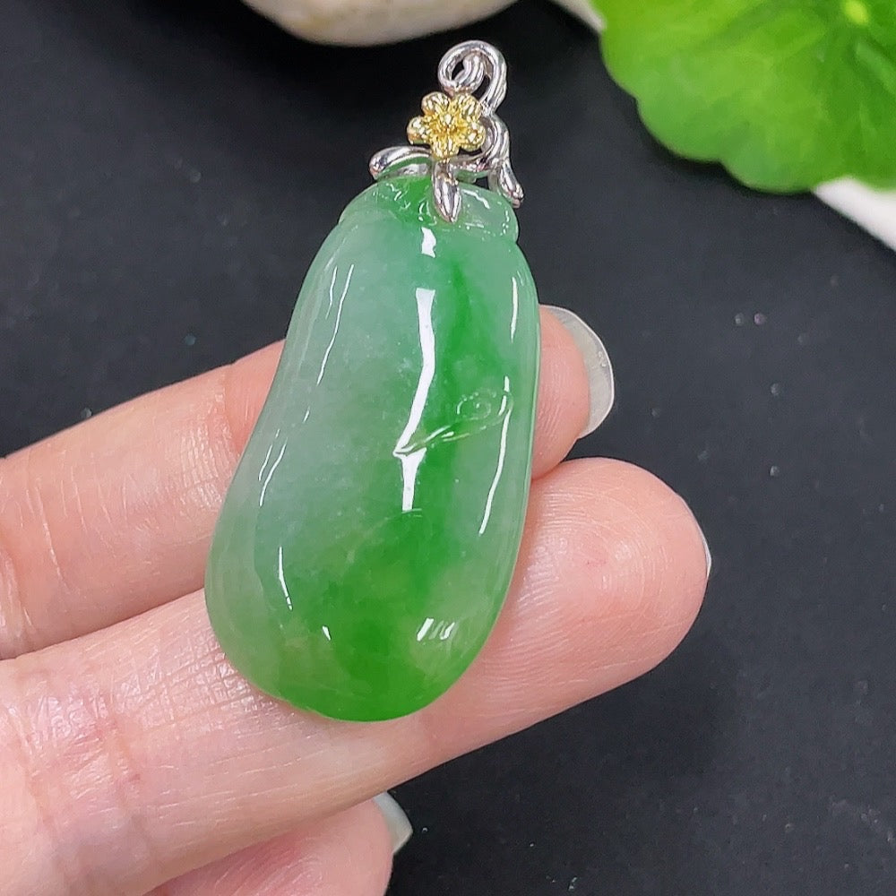 Jadeite Fuwa Pendant with, Approximately | Huiliu Certified