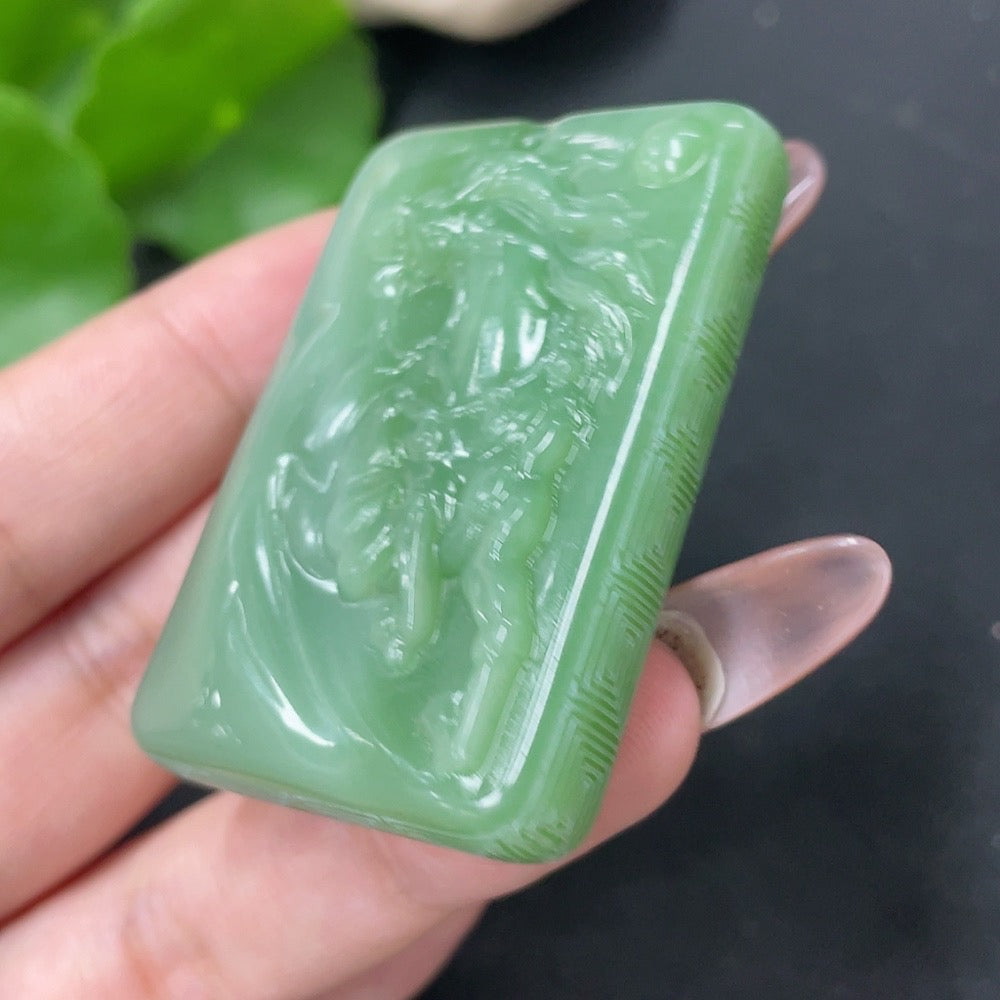Hetian Jade Jasper Pendant - Immediate Success - Total Weight Approx. 46.2g