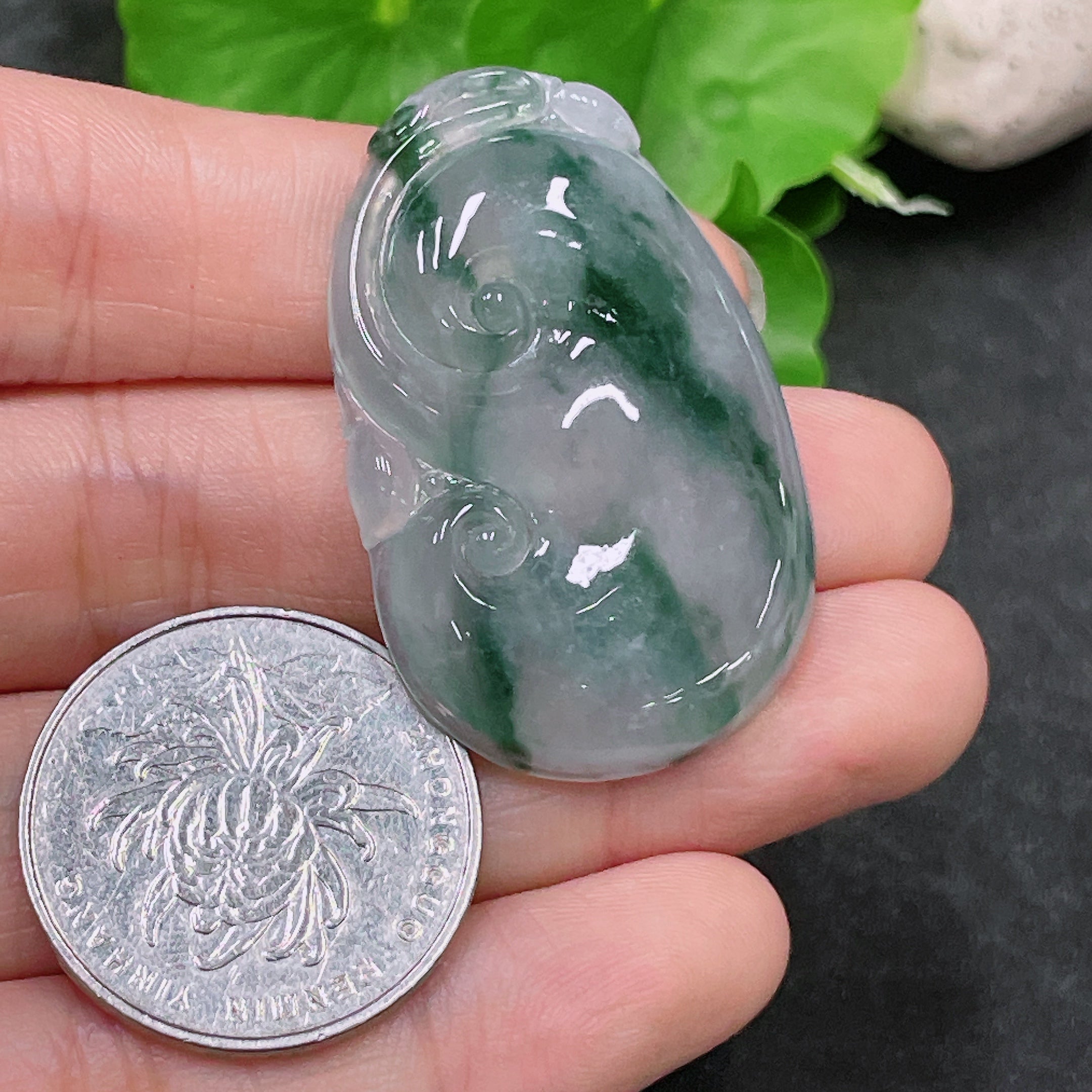 JadeitePendant Ruyi Total Weight Approx. 11.95g