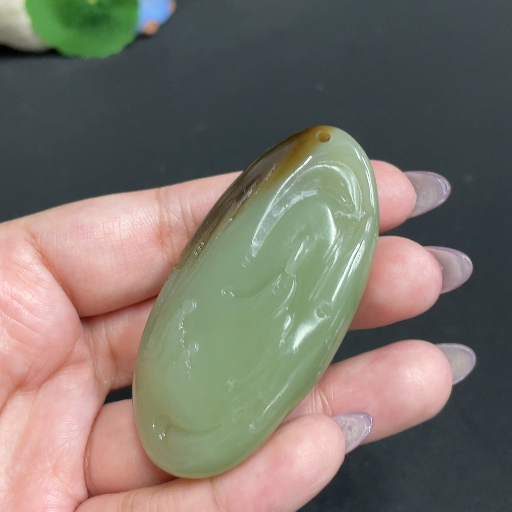 Hetian Jade Pendant - Enlightenment