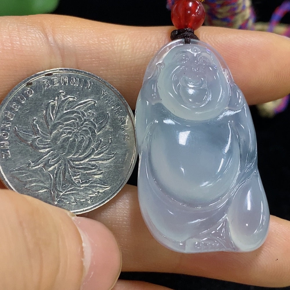 Jadeite Buddha Pendant Total Weight Approx. 13.03g (Including Rope Weight)