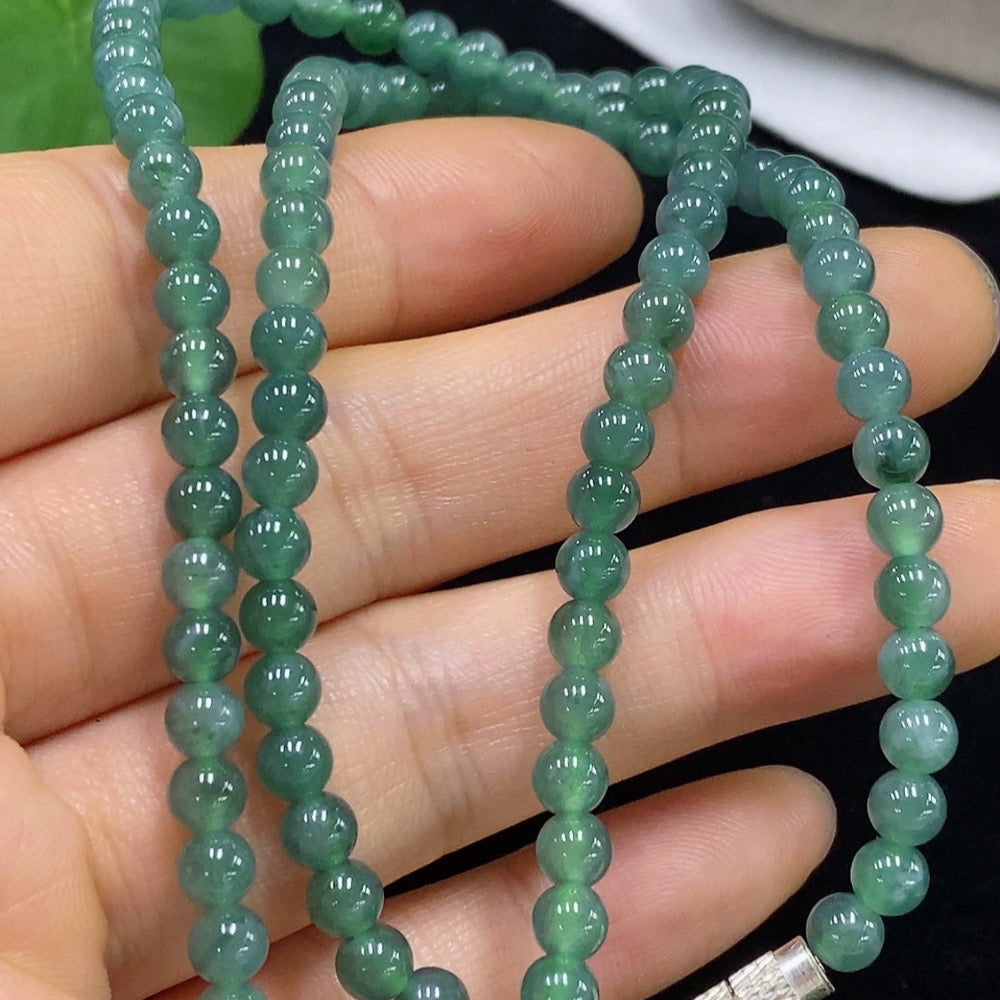 Jadeite Guanyin Pendant Total Weight Approx. 38.18g (Including Chain)