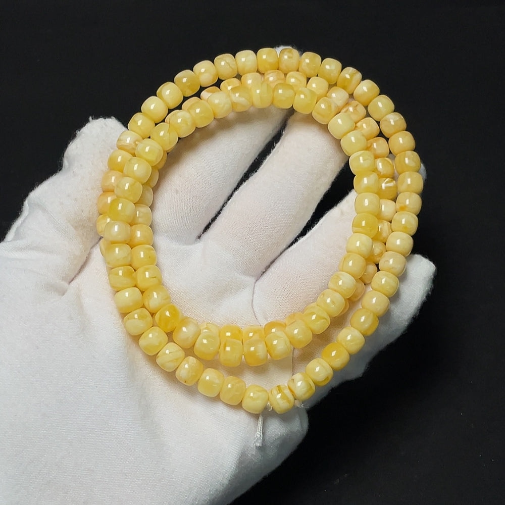 Amber Beeswax Pearl Strand
