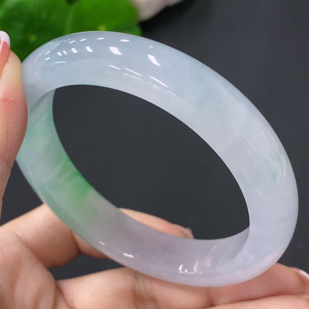 Jadeite Round Bangle Total Weight Approx. 56.76g Size 55.9