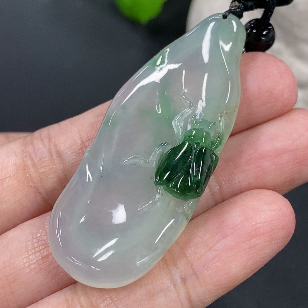 Jadeite Wealth and Prosperity Pendant