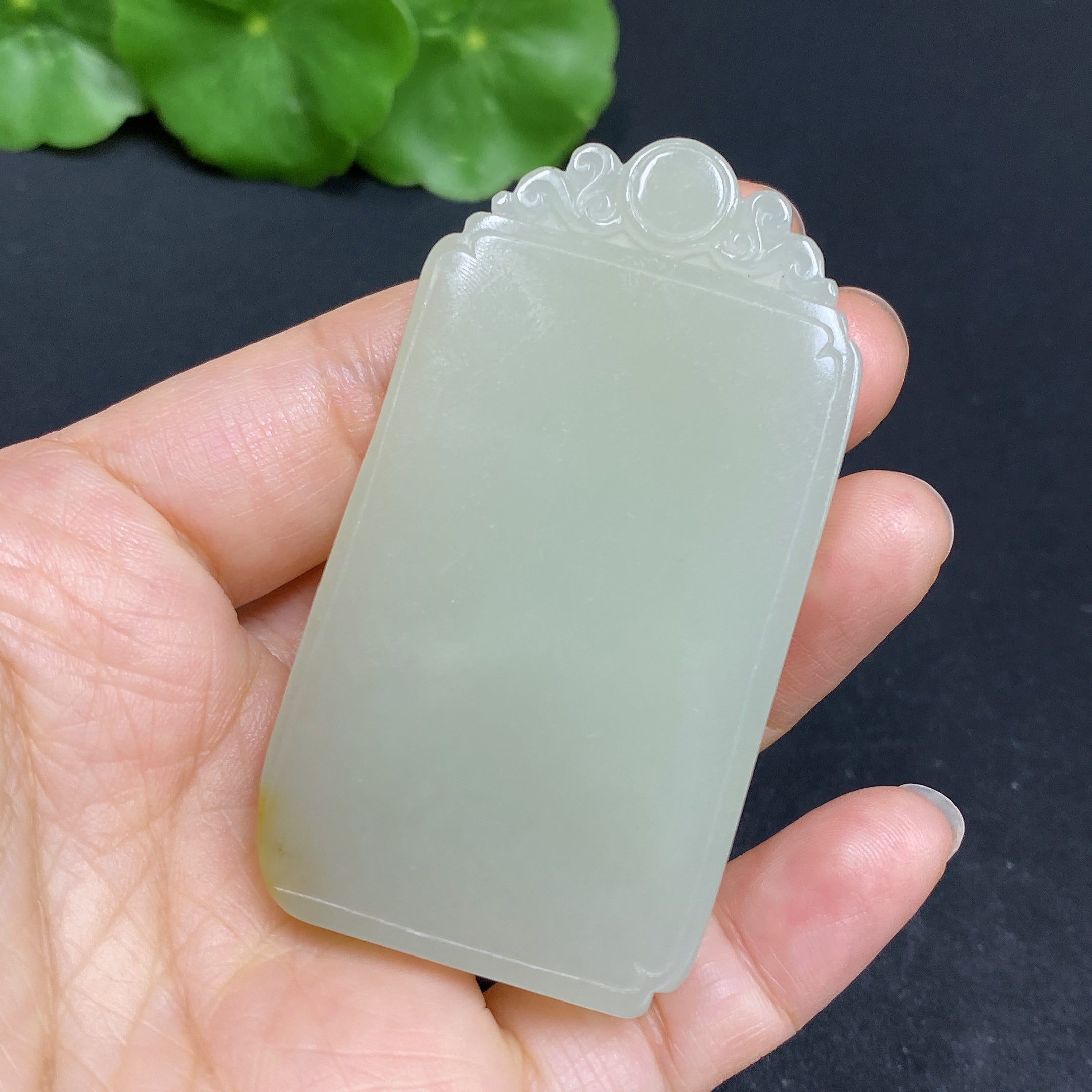 Hetian Jade Pendant Plain Pendant Undetermined Skin Color Origin Total Weight About 47g
