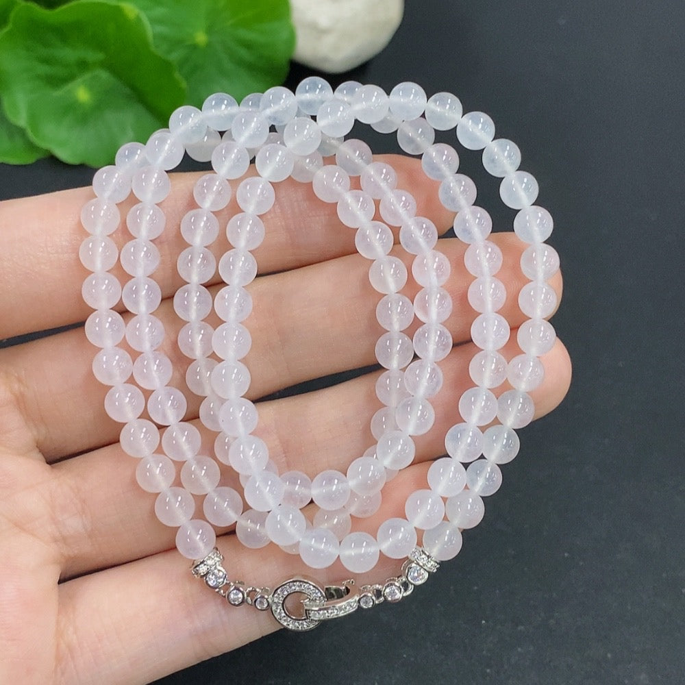 Jadeite Bead Necklace Non-Gold