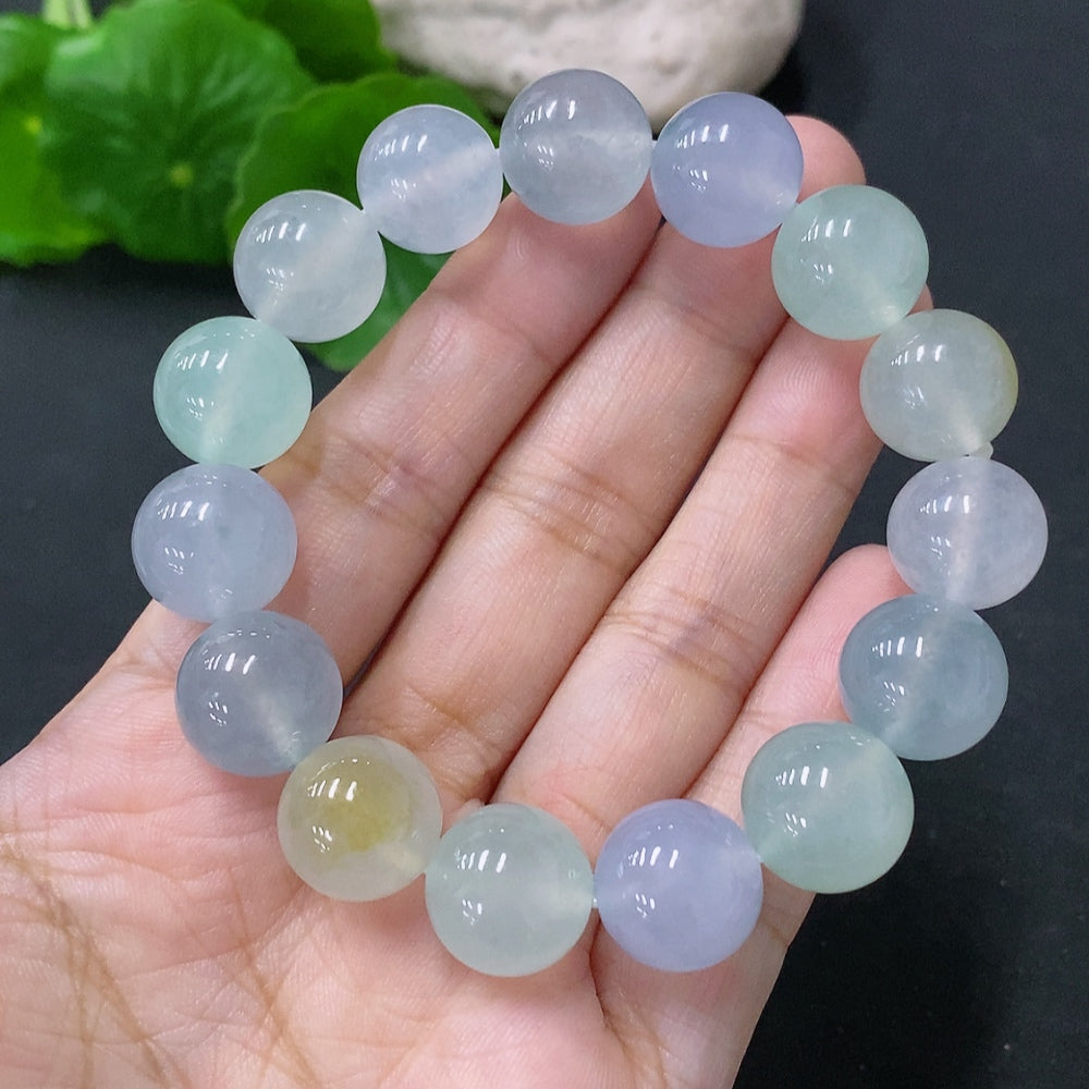 翡翠ブレスレット 約12.5mm 総重量約51.26g【総価値:14,108米ドル】