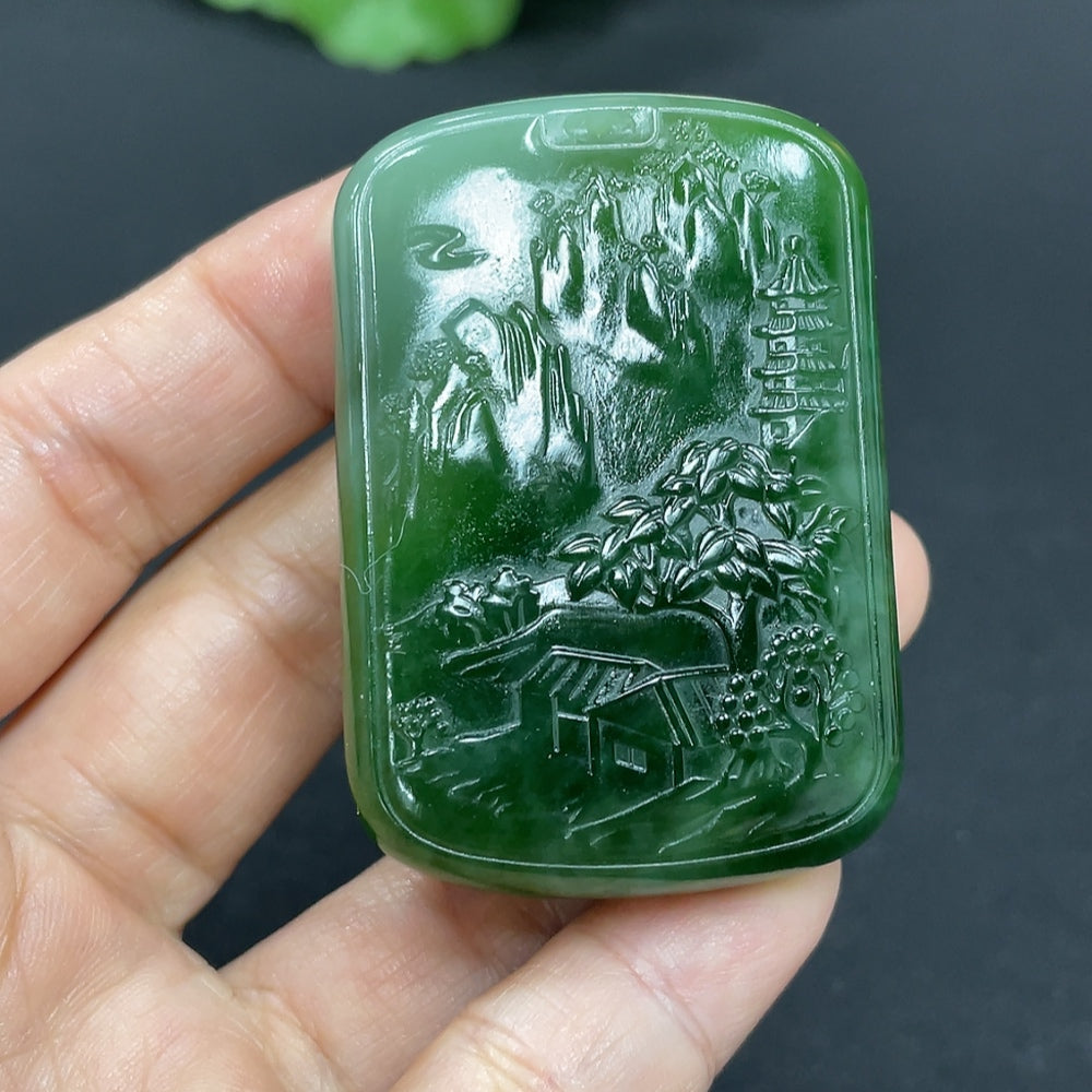 Hetian Jade Pendant Guanyin Total Weight Approx. 62g
