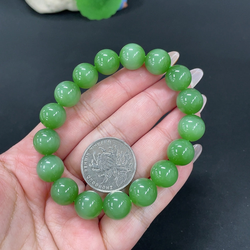 Hetian Jade Bracelet, Approx. 11.7mm, Total Weight Approx. 46.5g