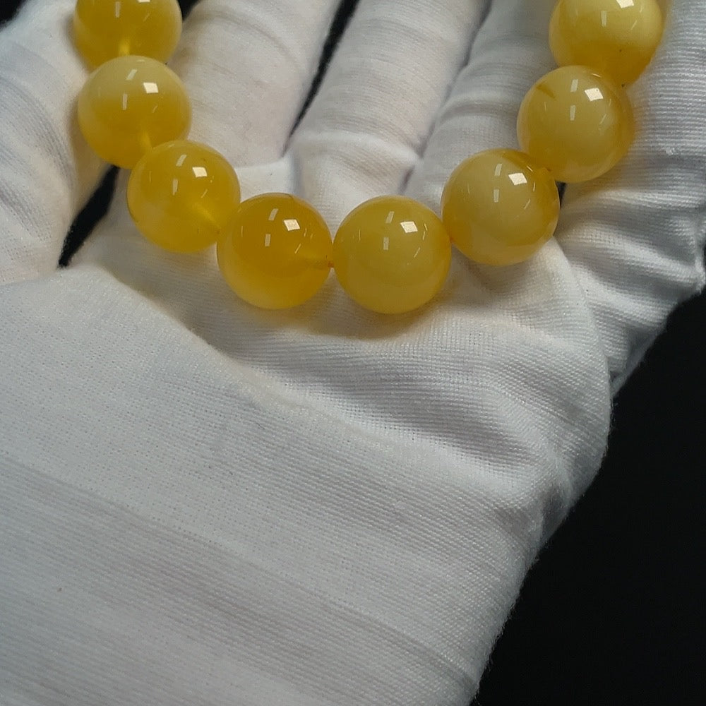 Amber Beeswax Bracelet, Approx. 14.6mm, Total Weight Approx. 26.28g