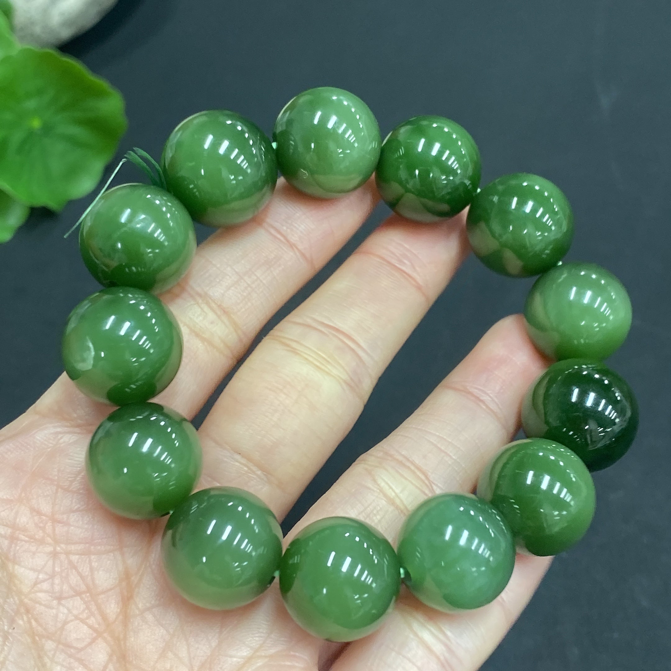 Hetian Jade Bracelet, Approx. 15.2mm, Total Weight Approx. 68.4g