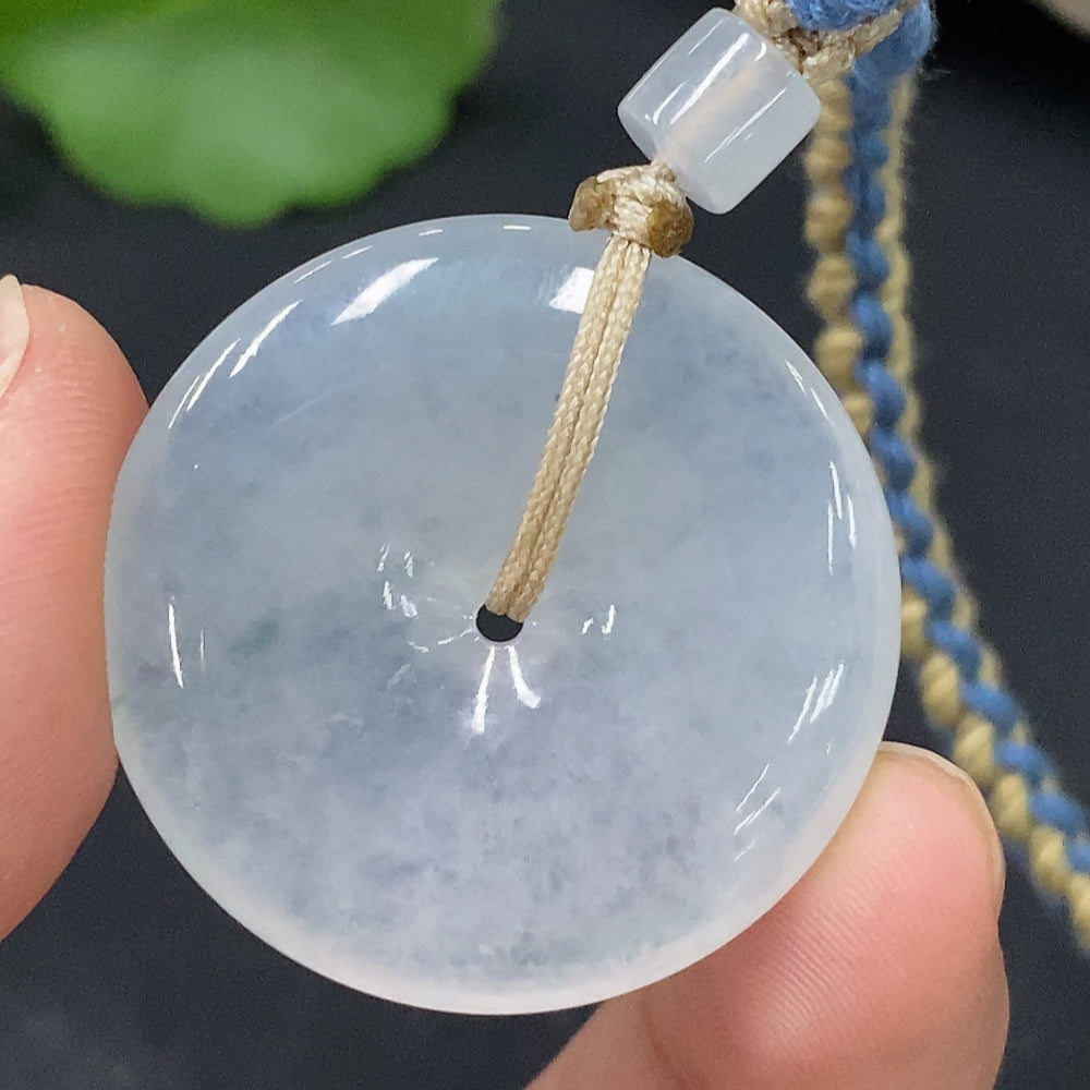 Jadeite Pendant Total Weight About 12g Peace Buckle