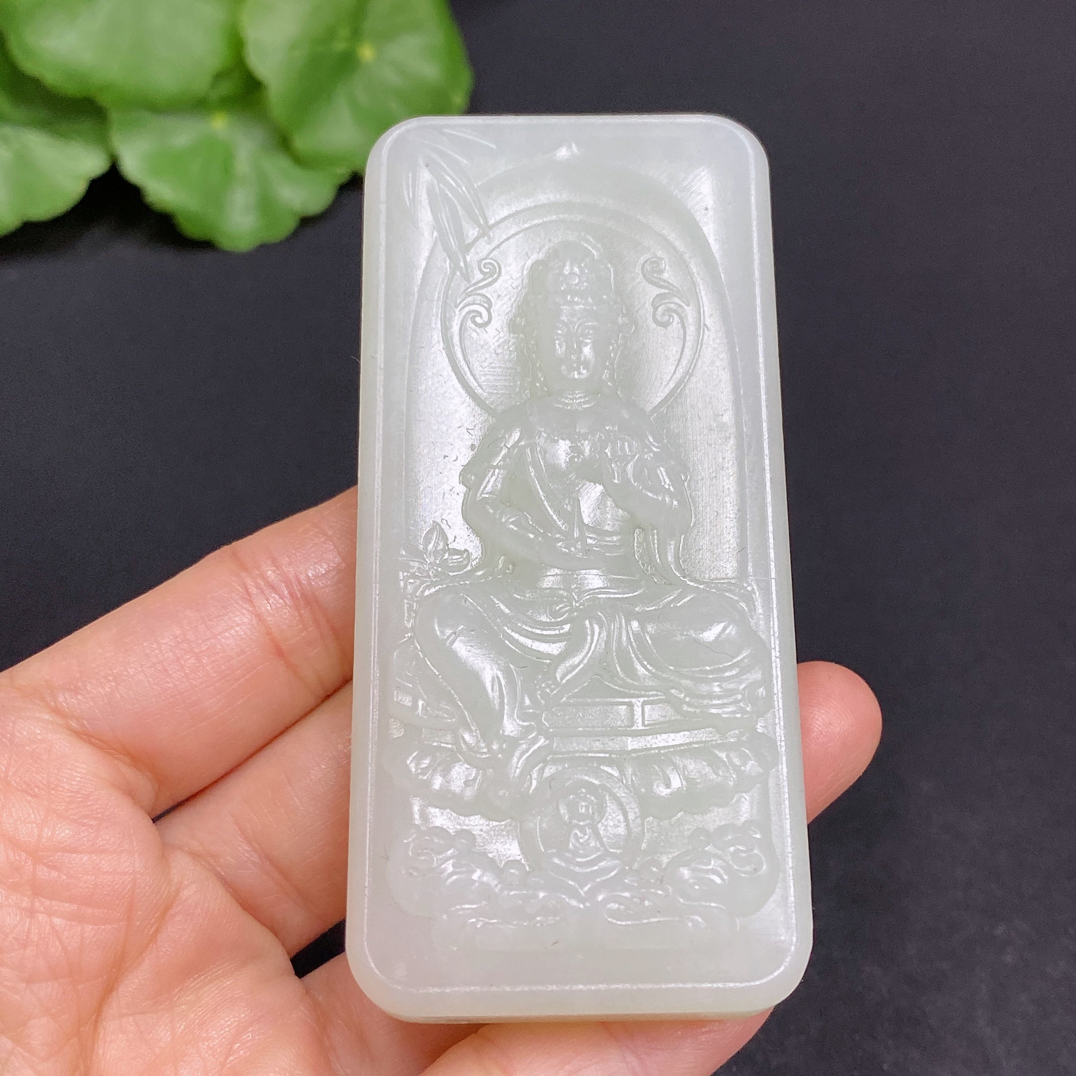 Hetian Jade Pendant Guanyin . | Huiliu Certified