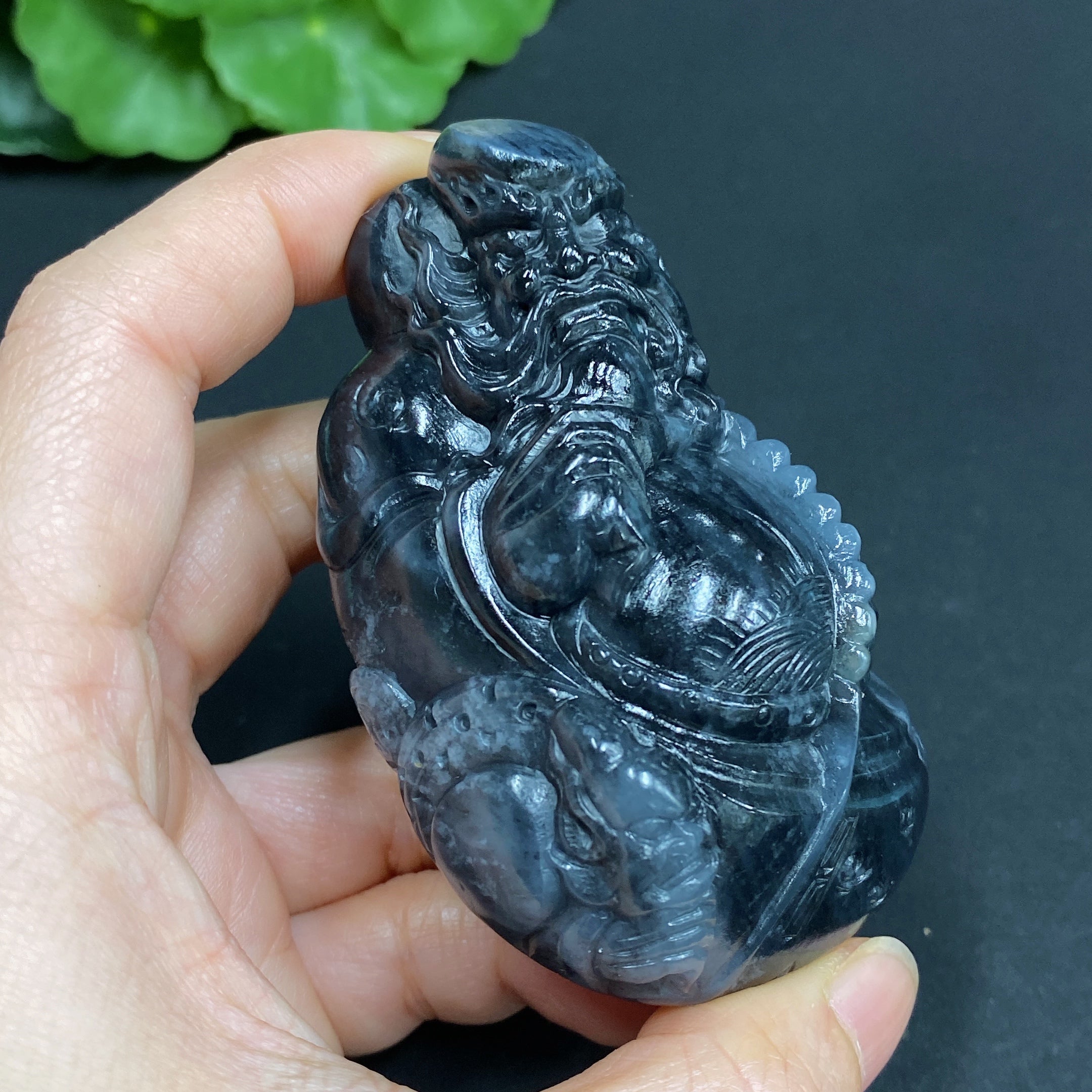 Hetian Jade Handheld Piece - Zhong Kui, Total Weight Approx. 172.4g