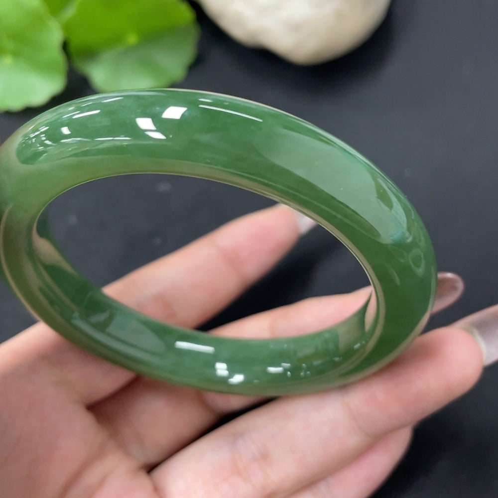 Hetian Jade Jasper Round Bracelet Size 54.1 Total Weight Approx. 53.8g
