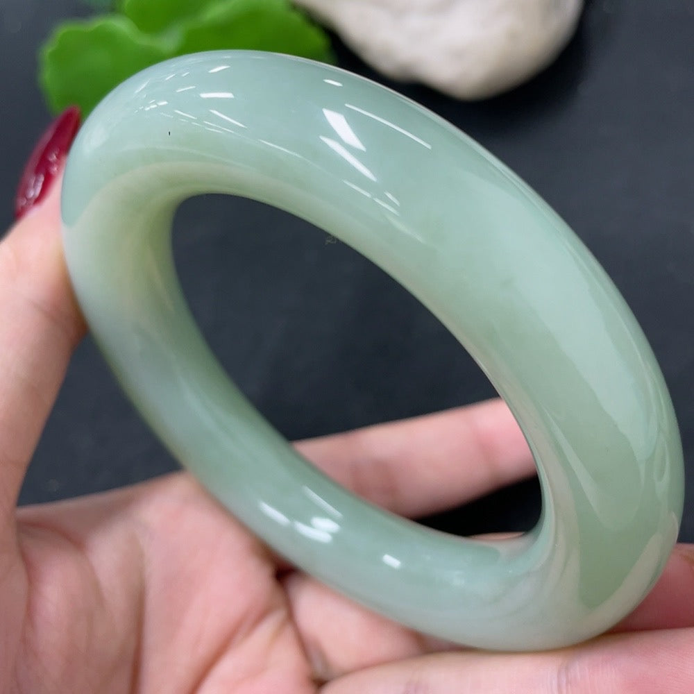 Hetian Jade Round Bangle Size 58.9 Total Weight Approx.102g