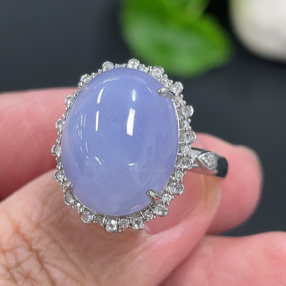 Jadeite Cabochon Ring and Pendant Convertible Set, 18K Gold Setting, Size 14, Total Weight Approx. 6.15g, Accented with Diamonds