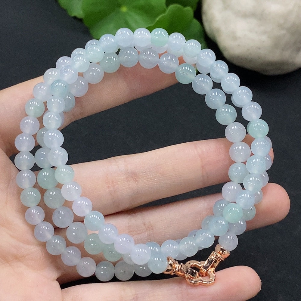 Jadeite Bead Necklace . 6.2mm . Non- Setting | Huiliu Certified
