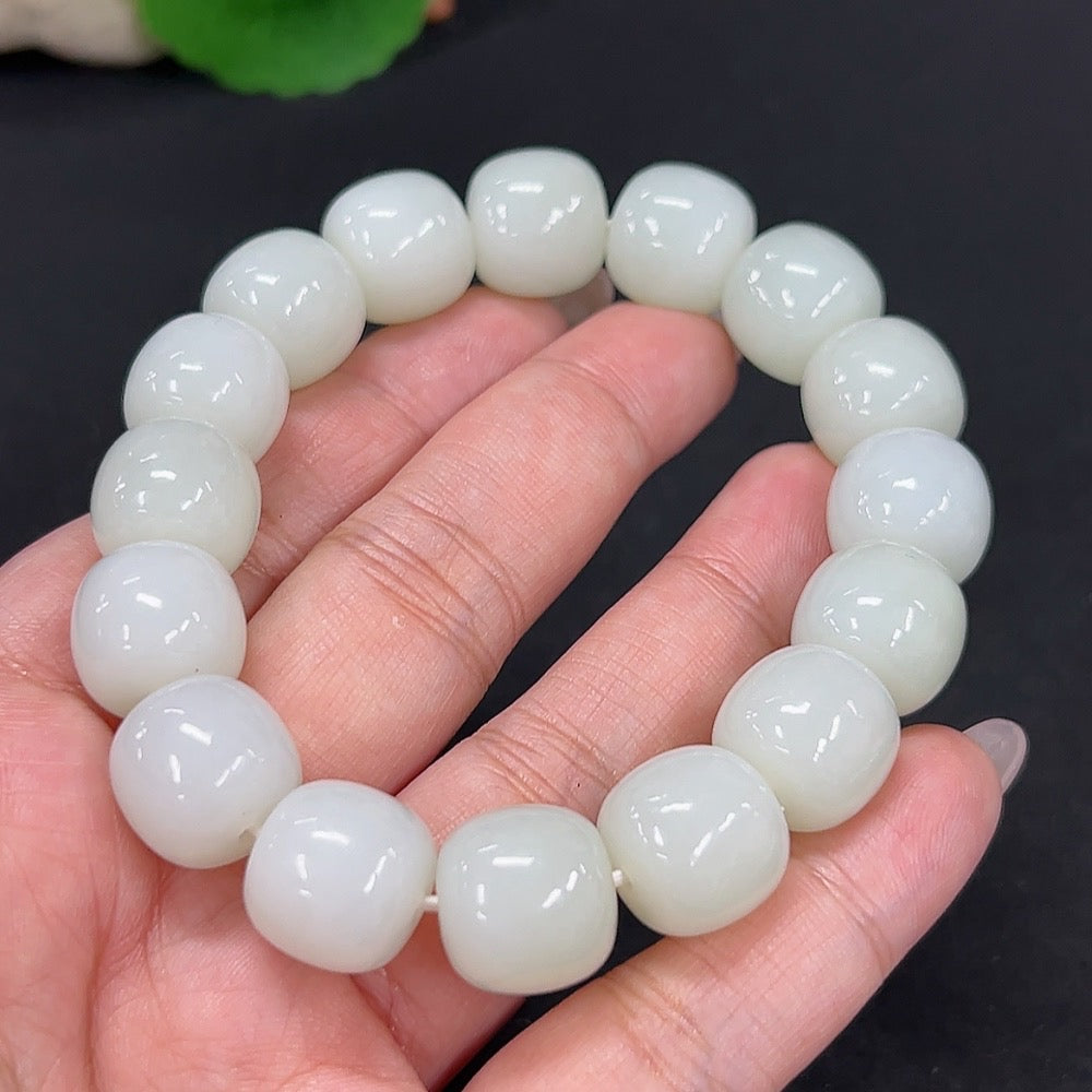 Hetian Jade Bracelet, approx. 13.6mm