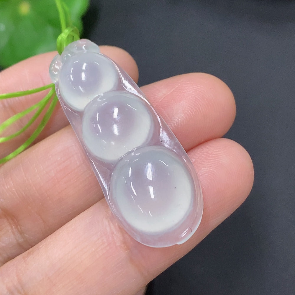 Jadeite Lucky Bean Pendant Total Weight About 5.4g