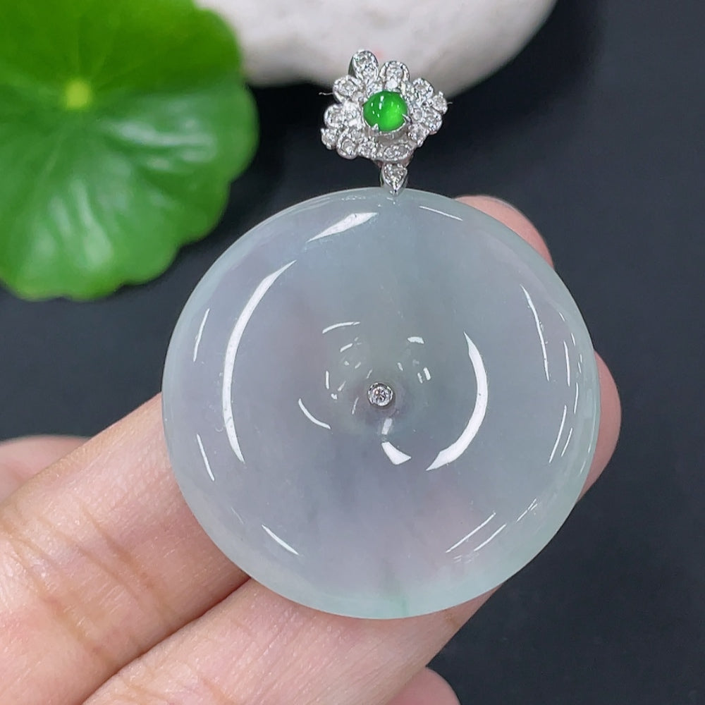 Jadeite Peace Knot Pendant Total Weight Approx. 12.2g 18k Gold Clasp Non-Diamond
