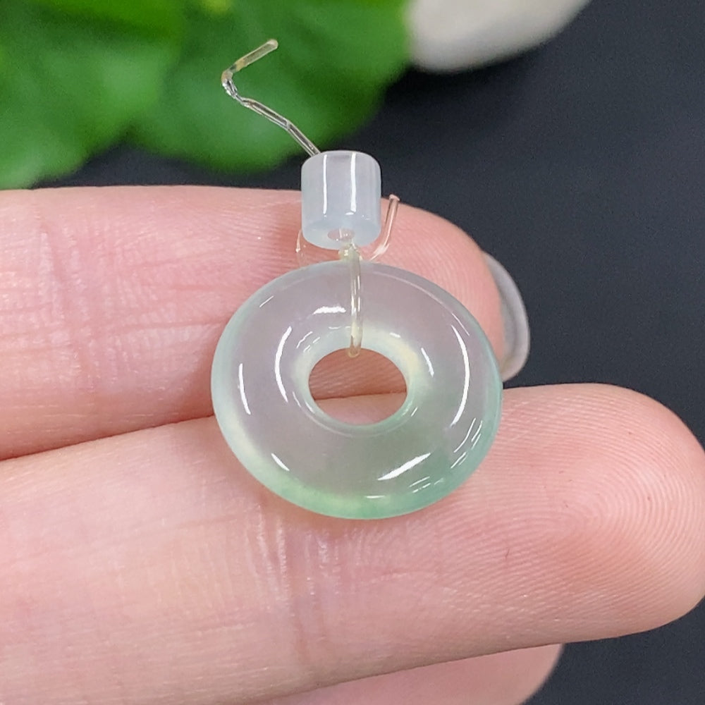 Jadeite Button Pendant Total Weight Approximately 1.6g