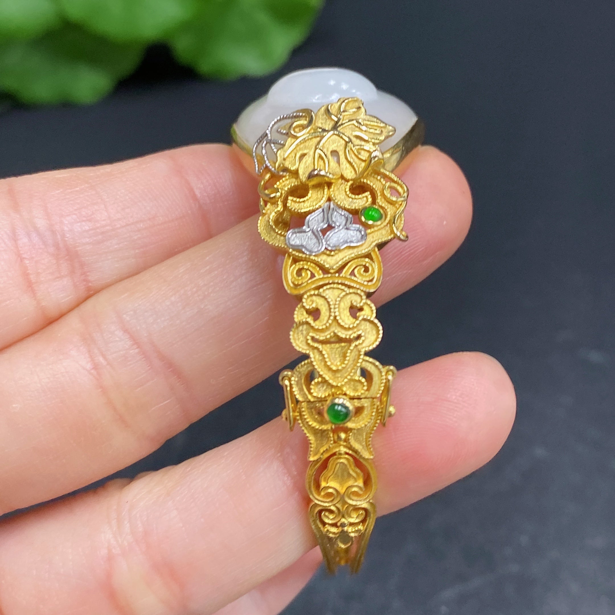 Hetian Jade Inlaid Bracelet