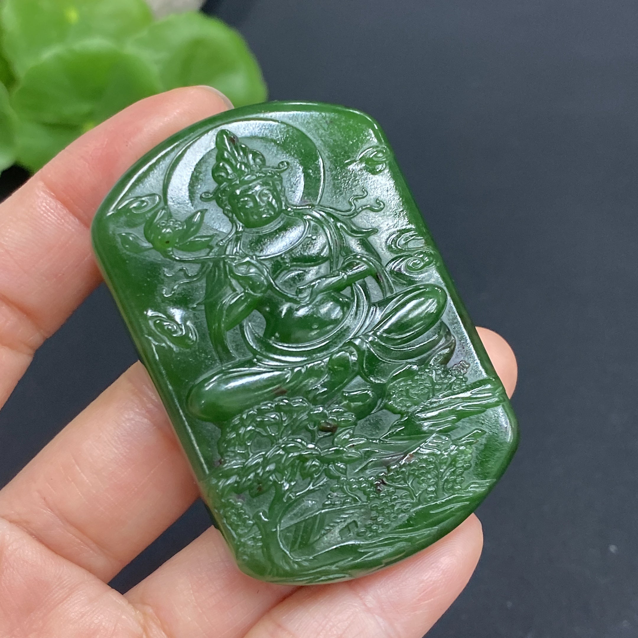 Hetian Jade Pendant Guanyin Total Weight About 52g