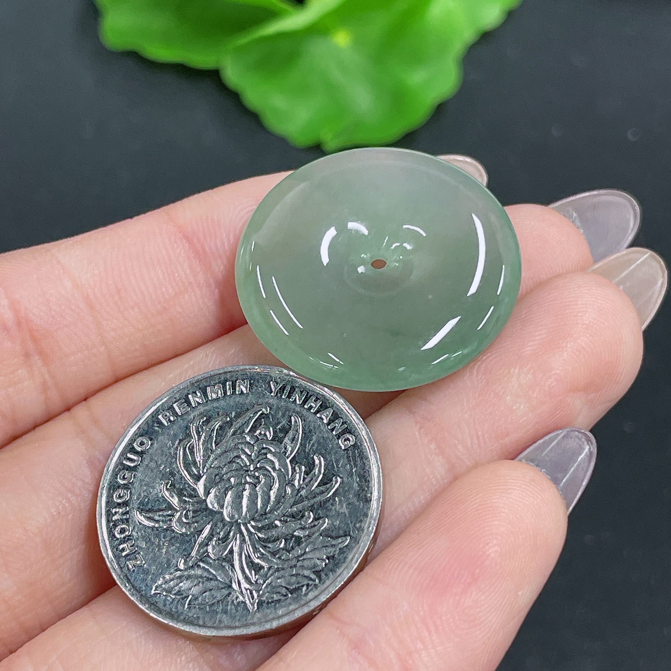 Jadeite Pendant Safety Buckle Total Weight Approx. 7.86g