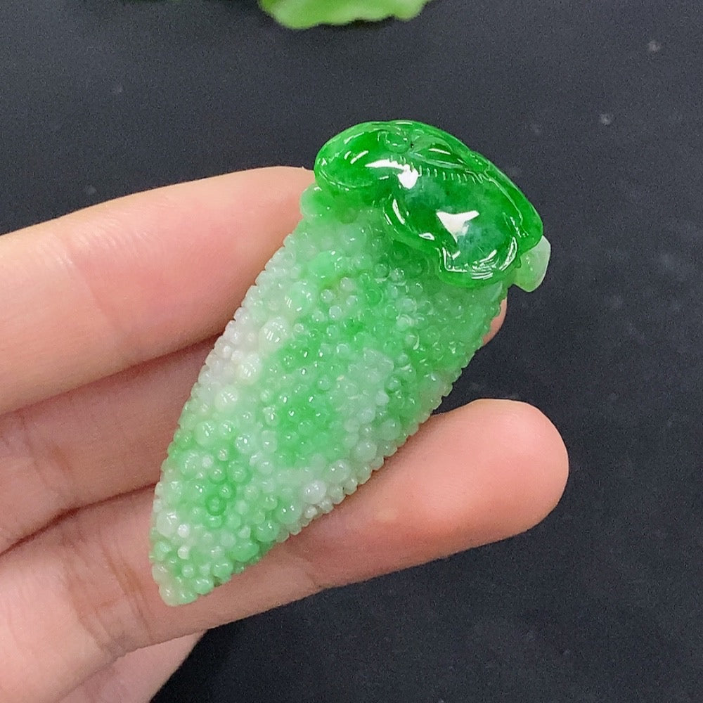 Jadeite Grape Pendant, Total Weight Approx. 22g