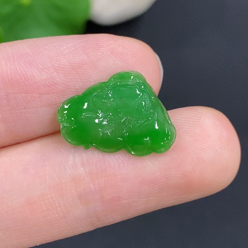 Jadeite Wealth-Bringing Frog Pendant, Total Weight Approximately 1g