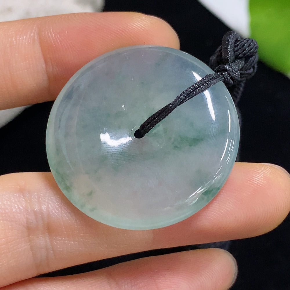 Jadeite Pendant Peace Knot with Cord