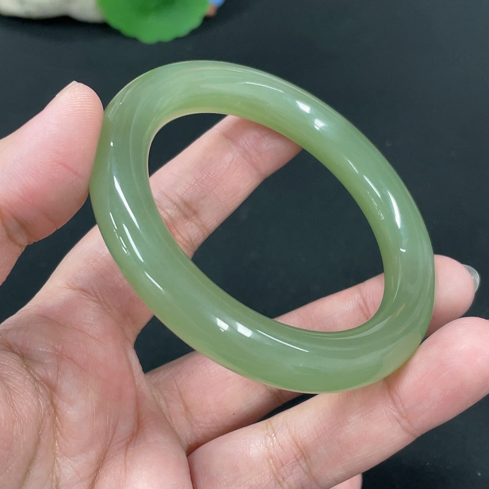 Hetian Jade Round Bracelet Size 54.3 Total Weight Approx. 51.2g