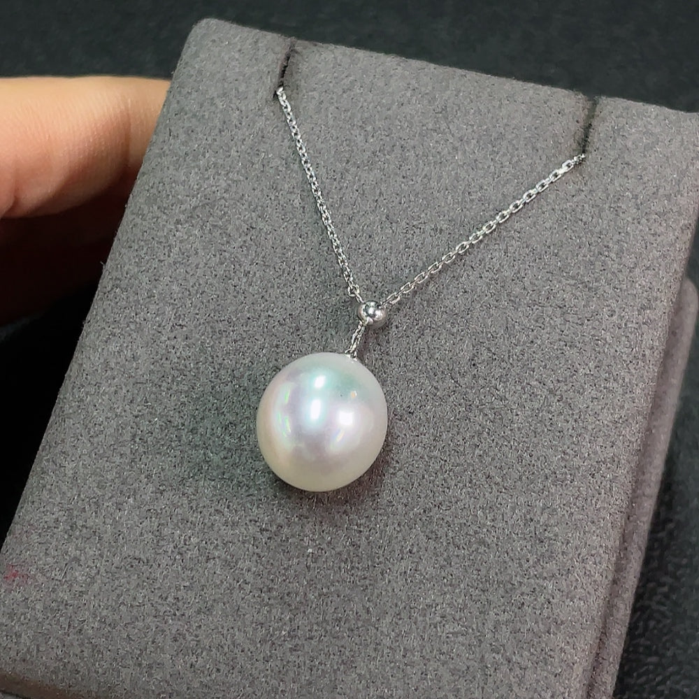 18k seawater pearl necklace, total weight approx. 4.24g, size approx. 11.6mm