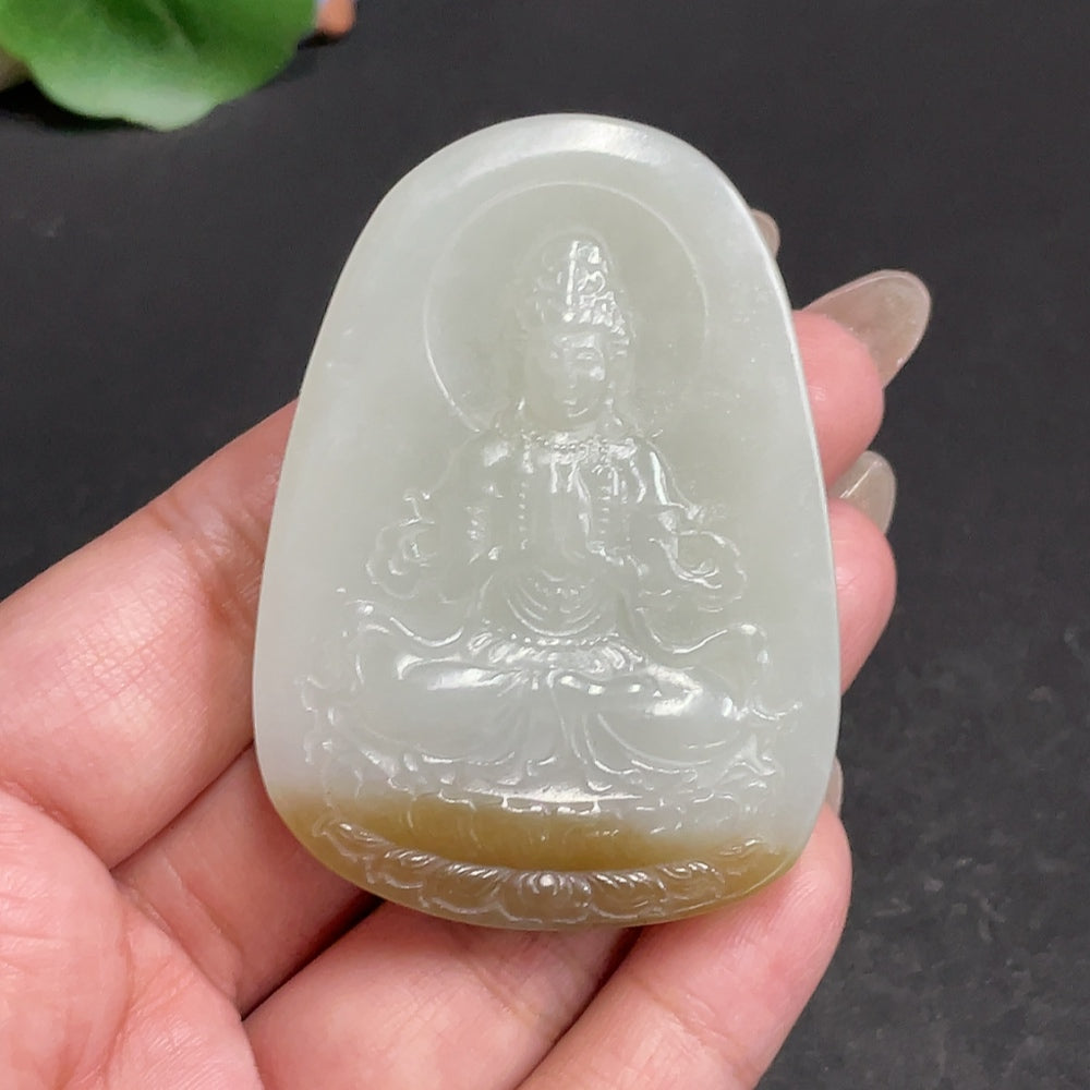 Hetian Jade Pendant Guanyin . | Huiliu Certified