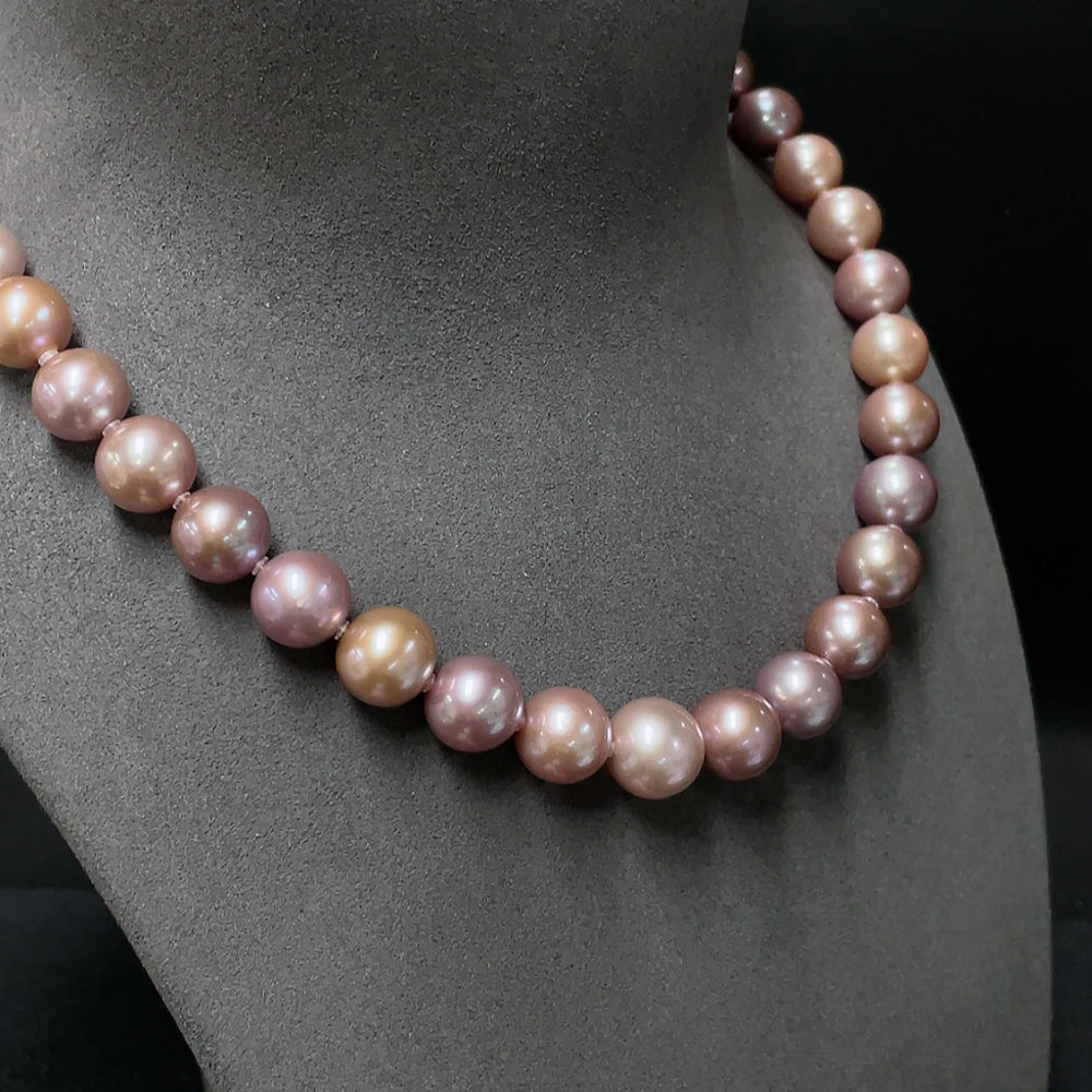 Pearl bead necklace, non-, approximately, size about 9.4-12.2mm | Huiliu Certified