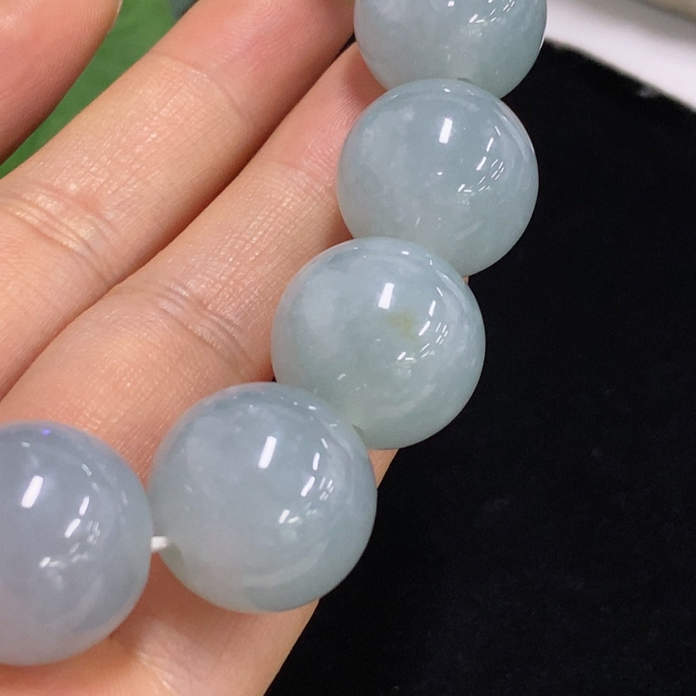 Jadeite Bracelet . 18.2mm . | Huiliu Certified