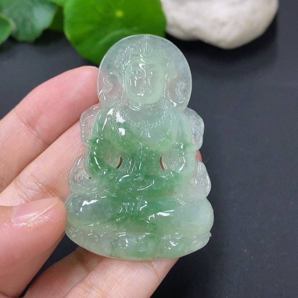 Jadeite Guanyin Pendant